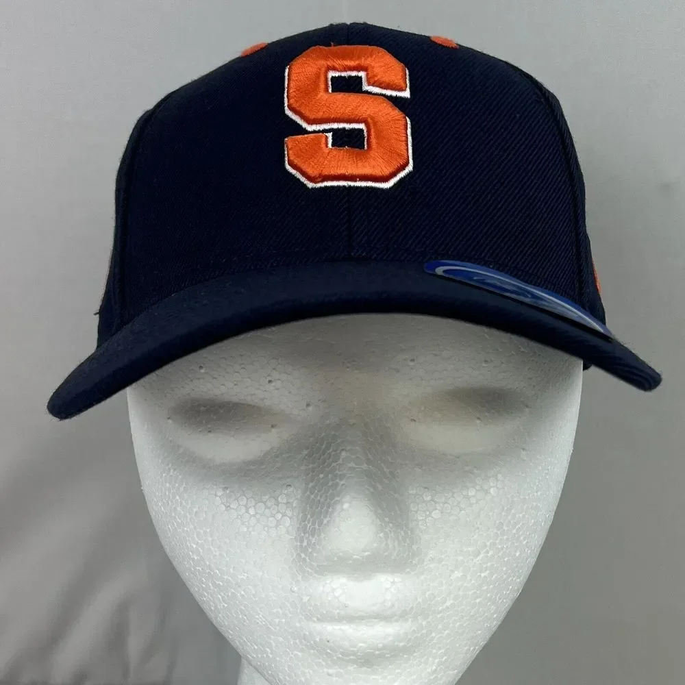 TEAM SYRACUSE UNIVERSITY Blue‎ w/ Orange Logo Adjustable BASEBALL HAT CAP